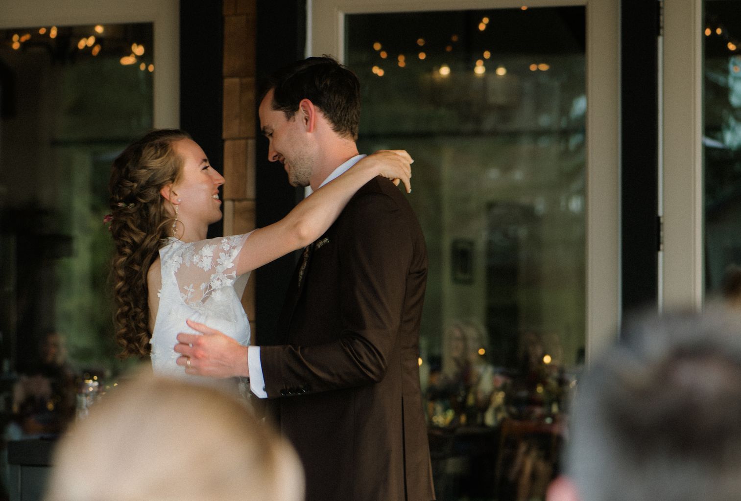 First dance in the oceanview dining room as evening settles